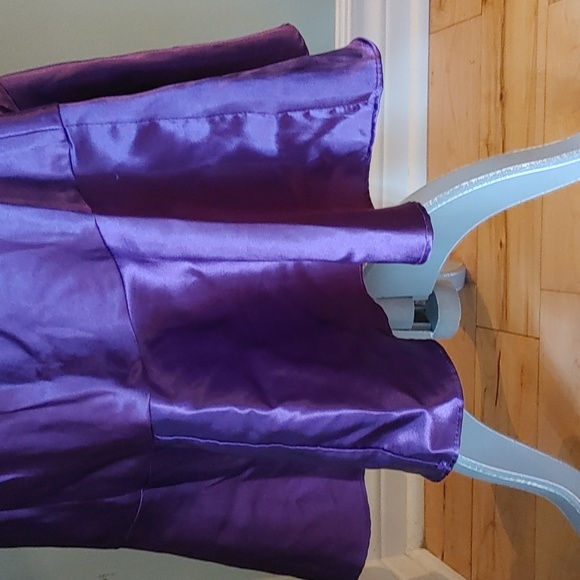 Lace and Satin Slip Dress Purple Size Medium - Picture 4 of 12